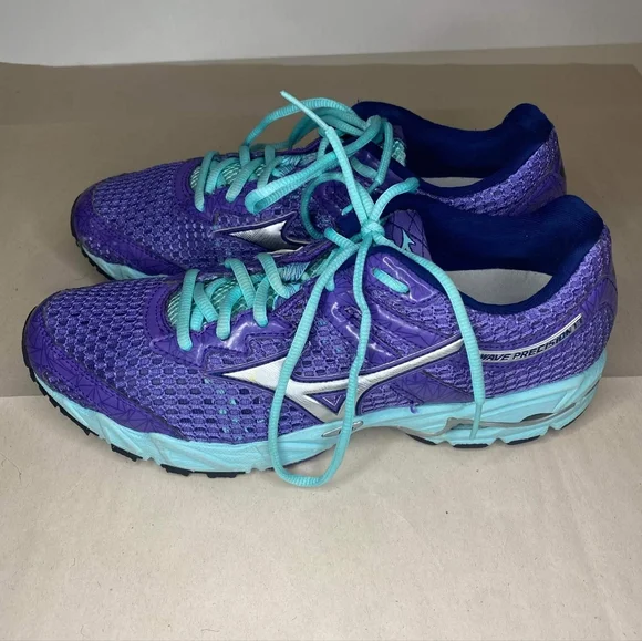 Mizuno Wave Precision 13 Purple Blue Running Shoes Women's Size 10W - Picture 3 of 6